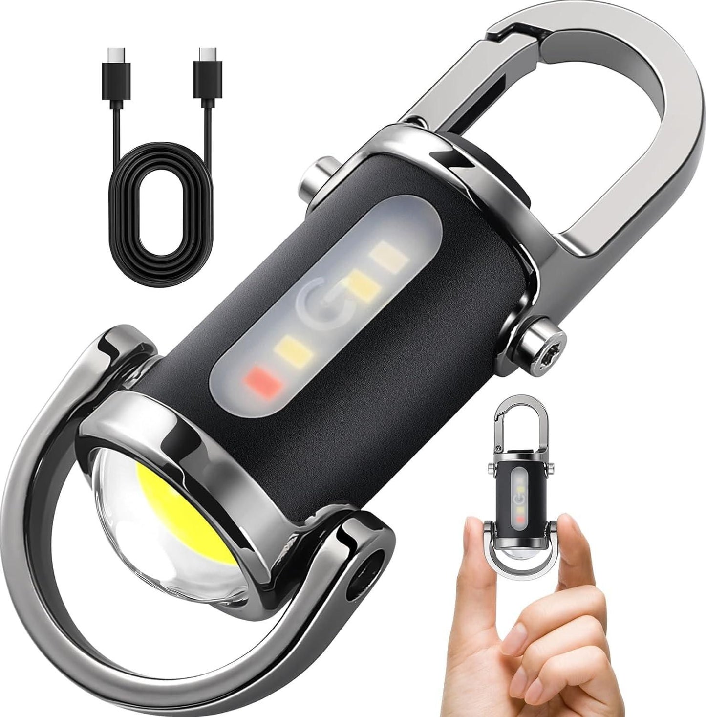 Rechargeable Keychain Flashlights,  Lumens EDC Mini Flashlights
