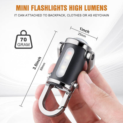 Rechargeable Keychain Flashlights,  Lumens EDC Mini Flashlights