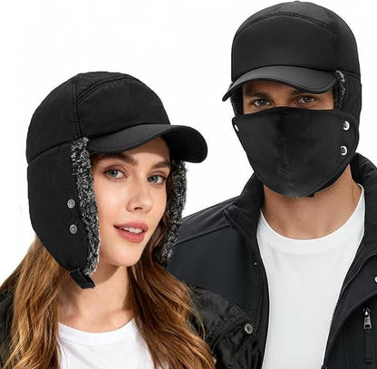 Unisex 3 In 1 Winter Warm Face Mask With Cap