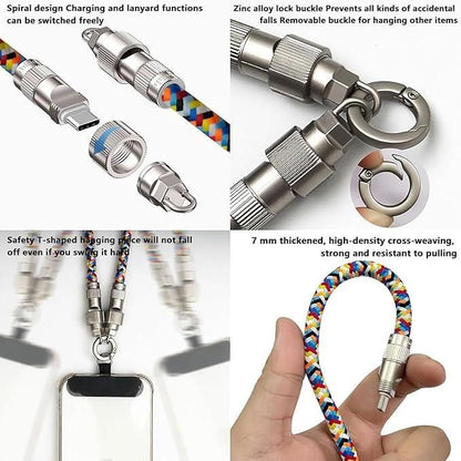 2-in-1 USB Charging Cable Lanyard